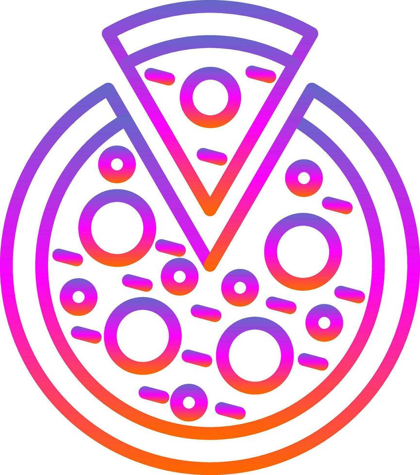 veggie pizza vektor ikon design