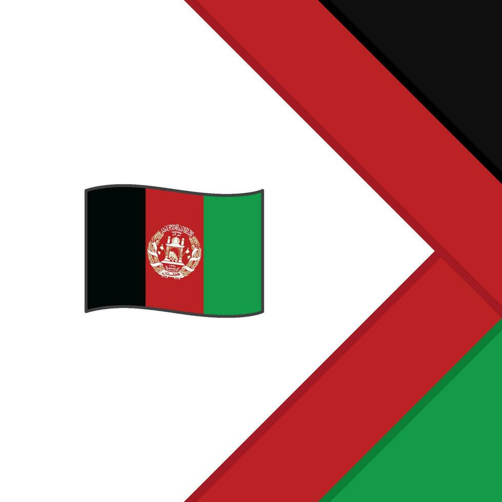 Afghanistan Flagge abstrakt Hintergrund Design Vorlage. Afghanistan Unabhängigkeit Tag Banner Sozial Medien Post. Afghanistan Karikatur vektor