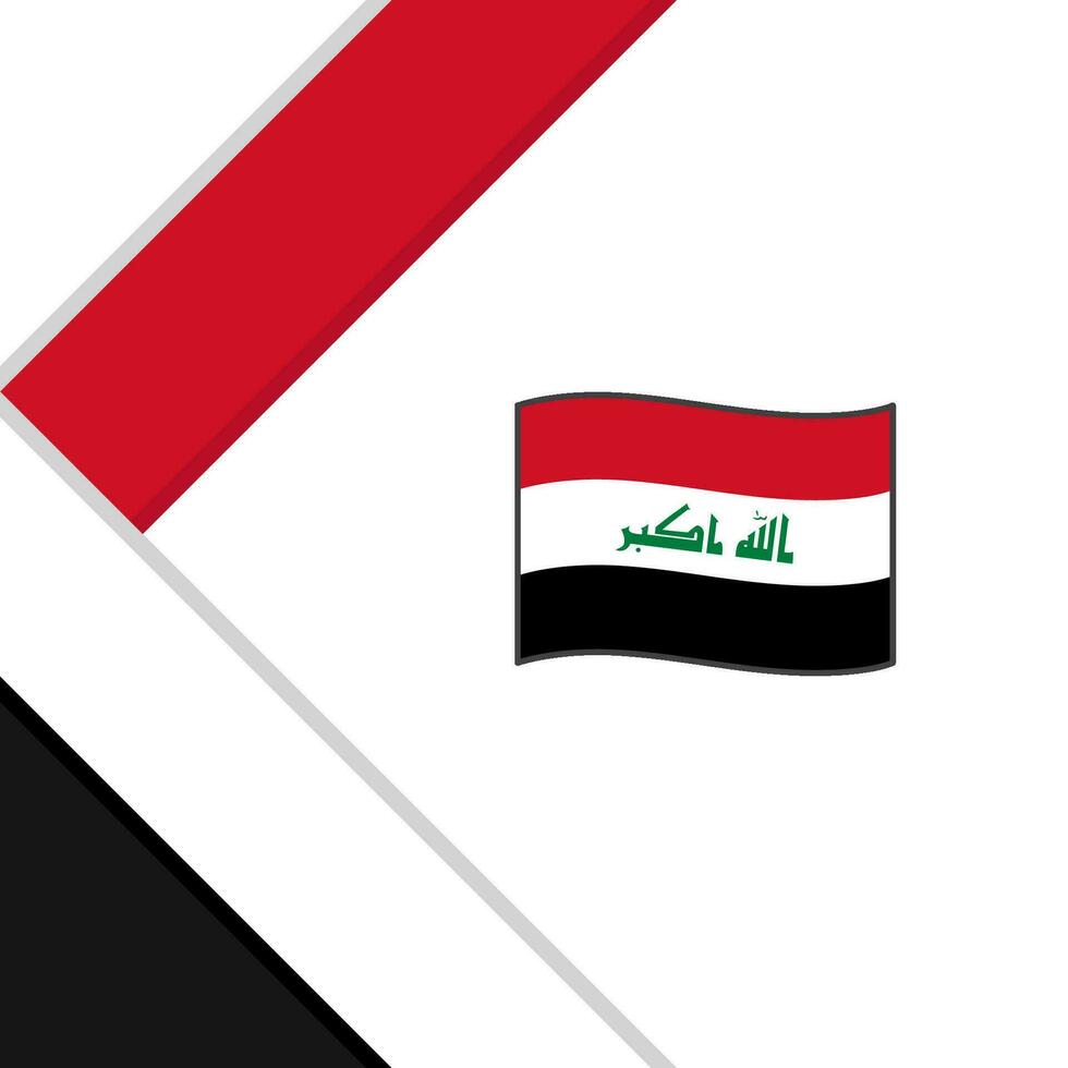 irak flagga abstrakt bakgrund design mall. irak oberoende dag baner social media posta. irak illustration vektor
