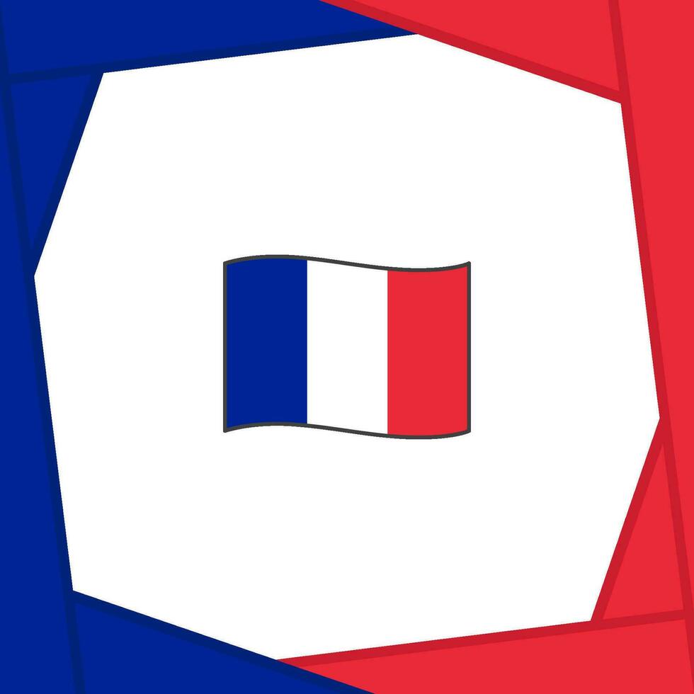 Frankreich Flagge abstrakt Hintergrund Design Vorlage. Frankreich Unabhängigkeit Tag Banner Sozial Medien Post. Frankreich Karikatur vektor