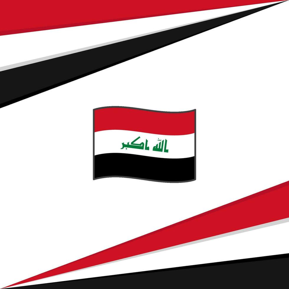 Irak Flagge abstrakt Hintergrund Design Vorlage. Irak Unabhängigkeit Tag Banner Sozial Medien Post. Irak Design vektor