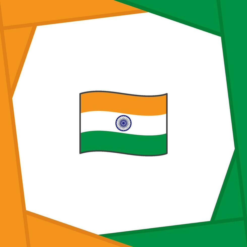 Indien Flagge abstrakt Hintergrund Design Vorlage. Indien Unabhängigkeit Tag Banner Sozial Medien Post. Indien Banner vektor