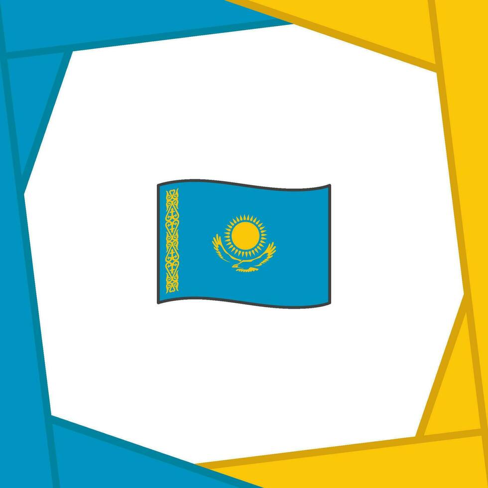 kazakhstan flagga abstrakt bakgrund design mall. kazakhstan oberoende dag baner social media posta. kazakhstan tecknad serie vektor