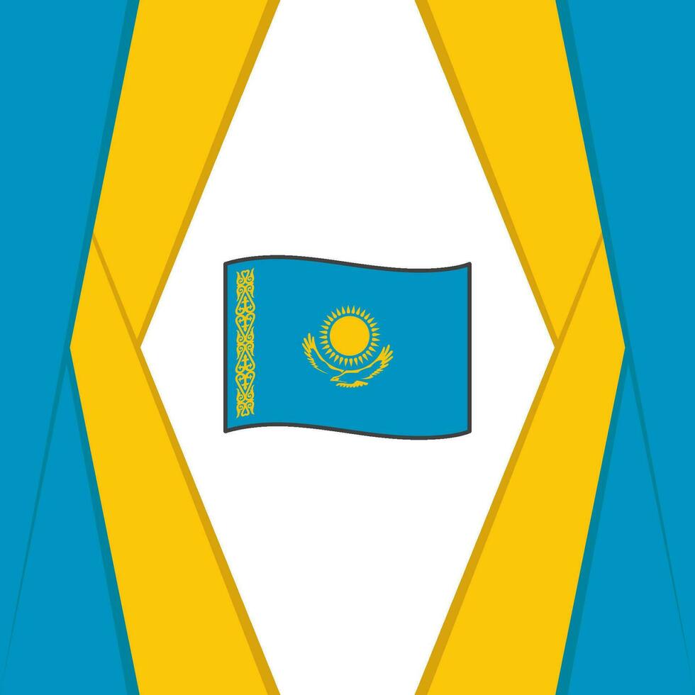 Kasachstan Flagge abstrakt Hintergrund Design Vorlage. Kasachstan Unabhängigkeit Tag Banner Sozial Medien Post. Kasachstan Flagge vektor