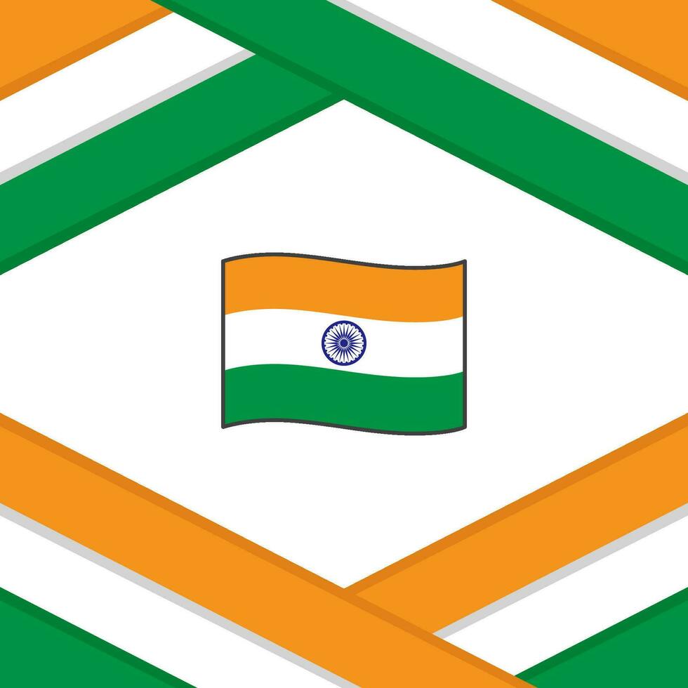 Indien flagga abstrakt bakgrund design mall. Indien oberoende dag baner social media posta. Indien mall vektor