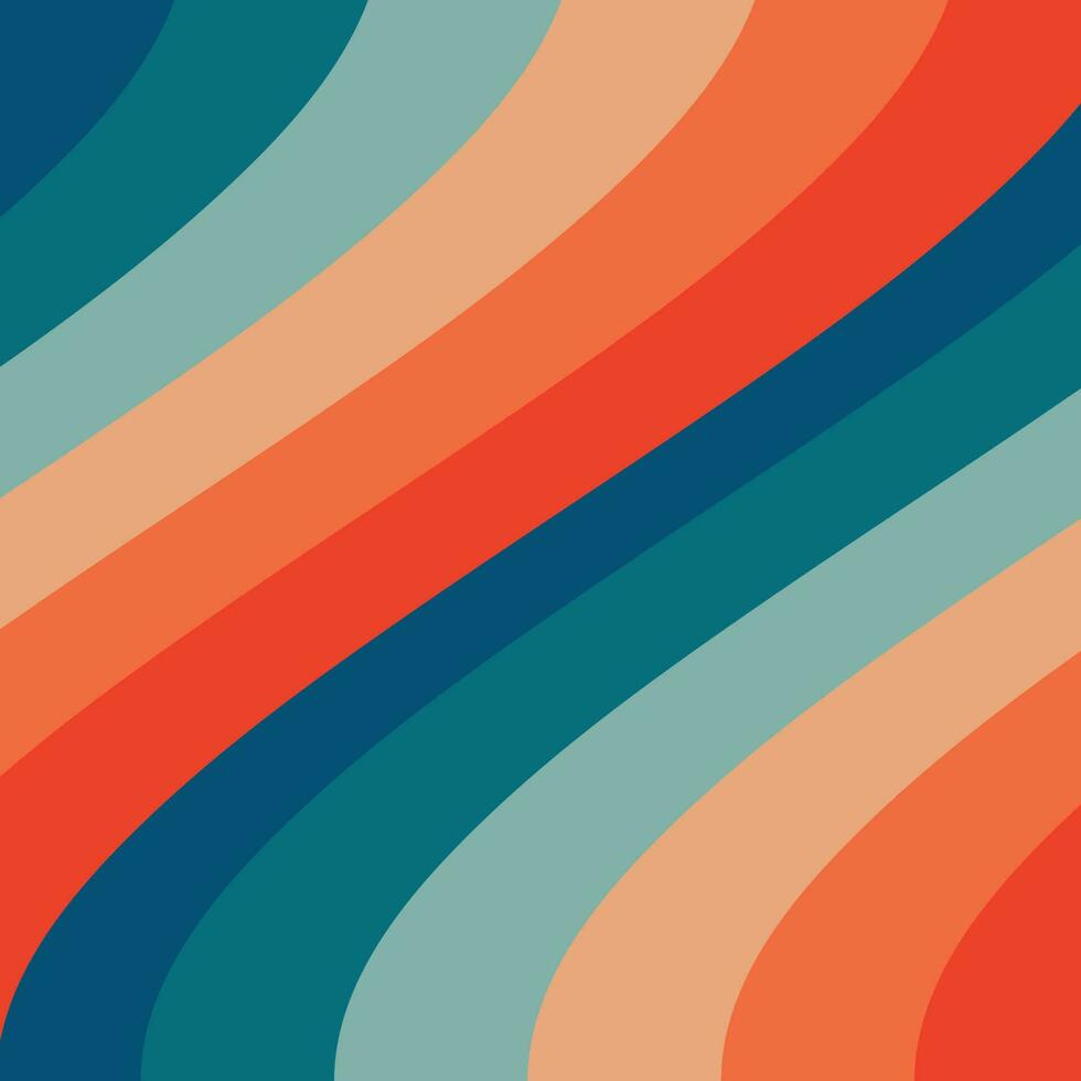 Jahrgang retro Rille Hintergrund mit wirbelnd Strahlen. Vektor Illustration. das Muster ist im das Stil von das siebziger Jahre und sechziger Jahre. Hippie Stil Design