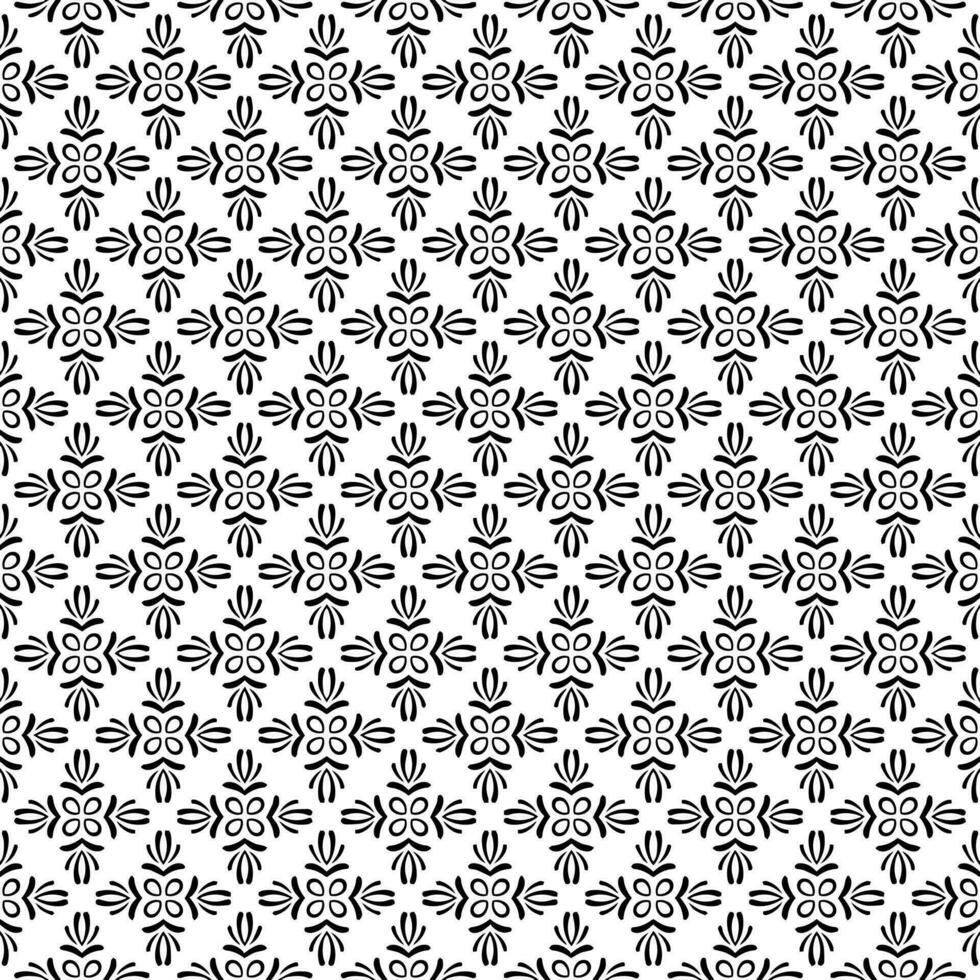 Schwarz-Weiß-nahtlose Mustertextur. Ziergrafik in Graustufen. Mosaik Ornamente. Mustervorlage. vektor