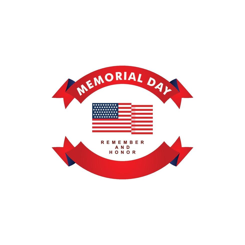 Happy Memorial Day Feier Vektor Template Design Illustration