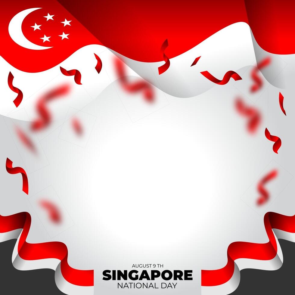 singapore nationaldag firande bakgrund vektor