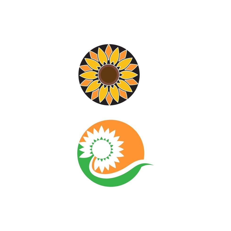 Sonnenblume Logo Vorlage Vektor template