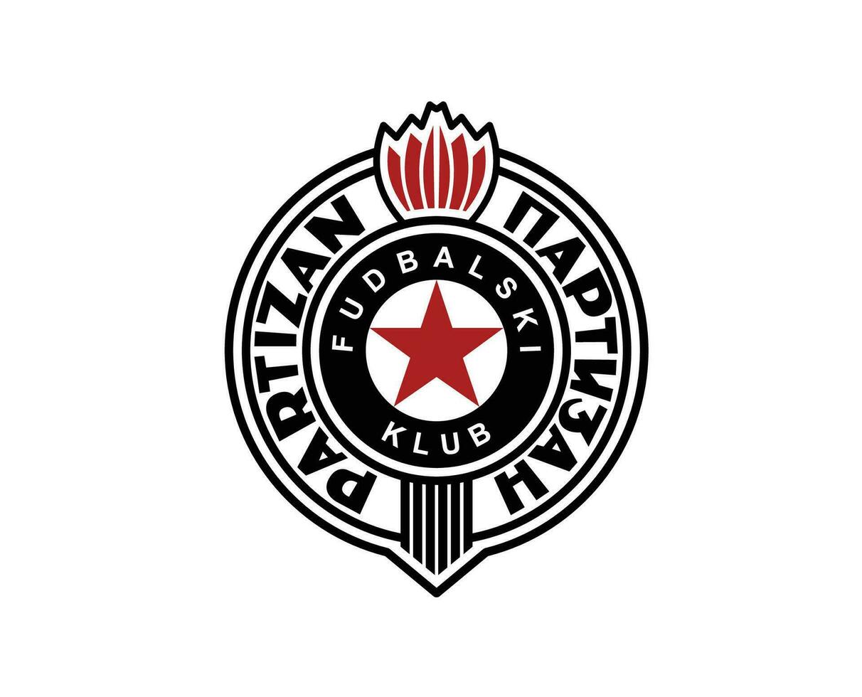 partizan belgrad Verein Logo Symbol Serbien Liga Fußball abstrakt Design Vektor Illustration