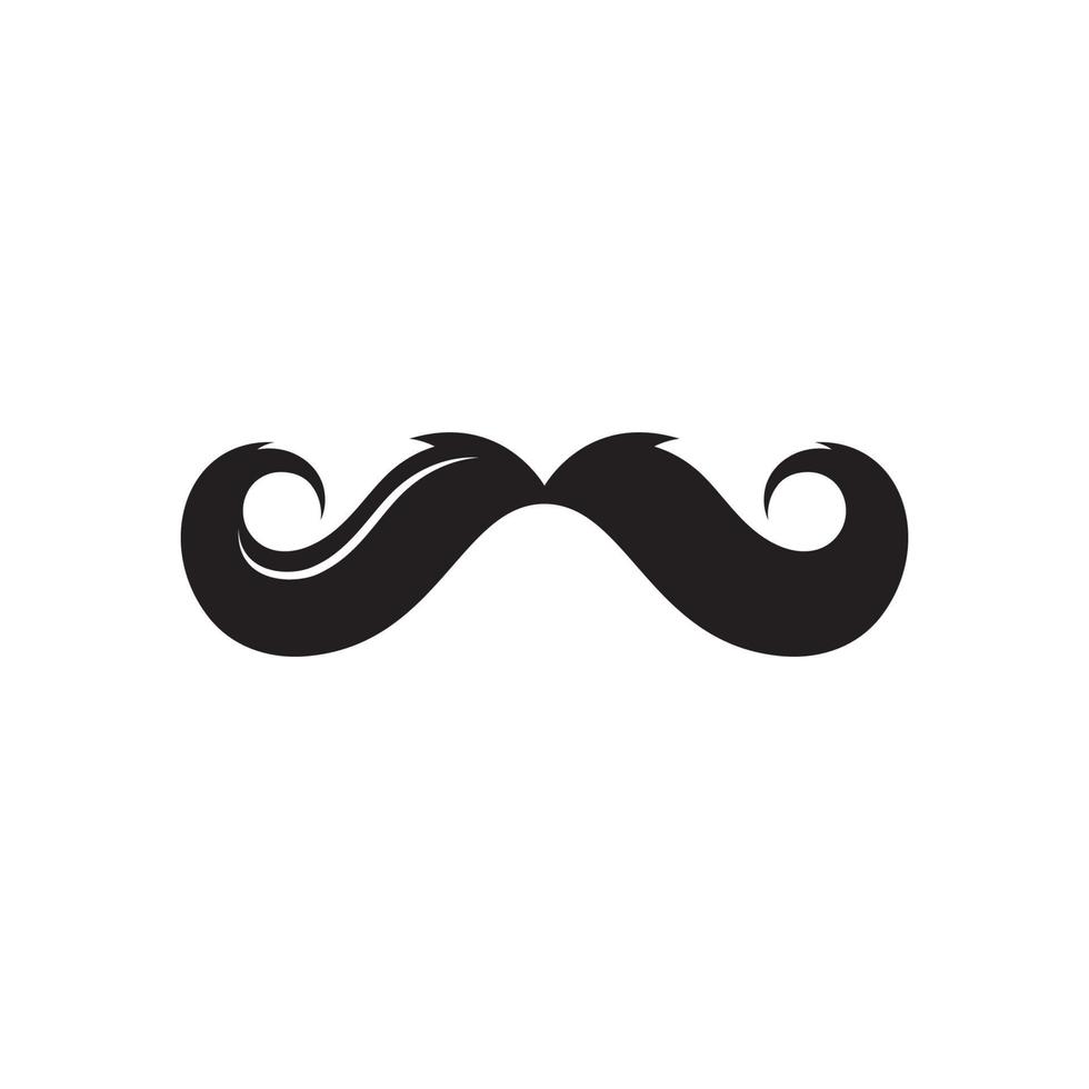 mustasch uppsättning ikoner för barberare logo barber shop och retro design vektor