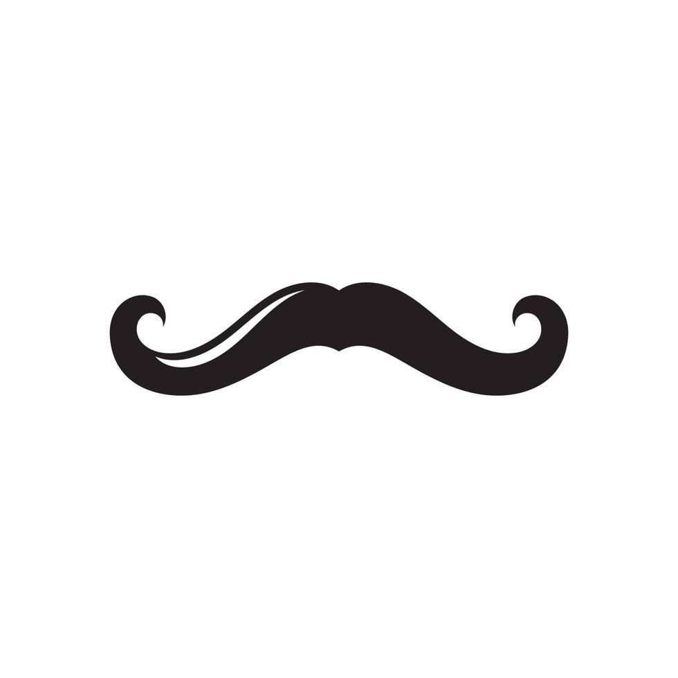 mustasch uppsättning ikoner för barberare logo barber shop och retro design vektor