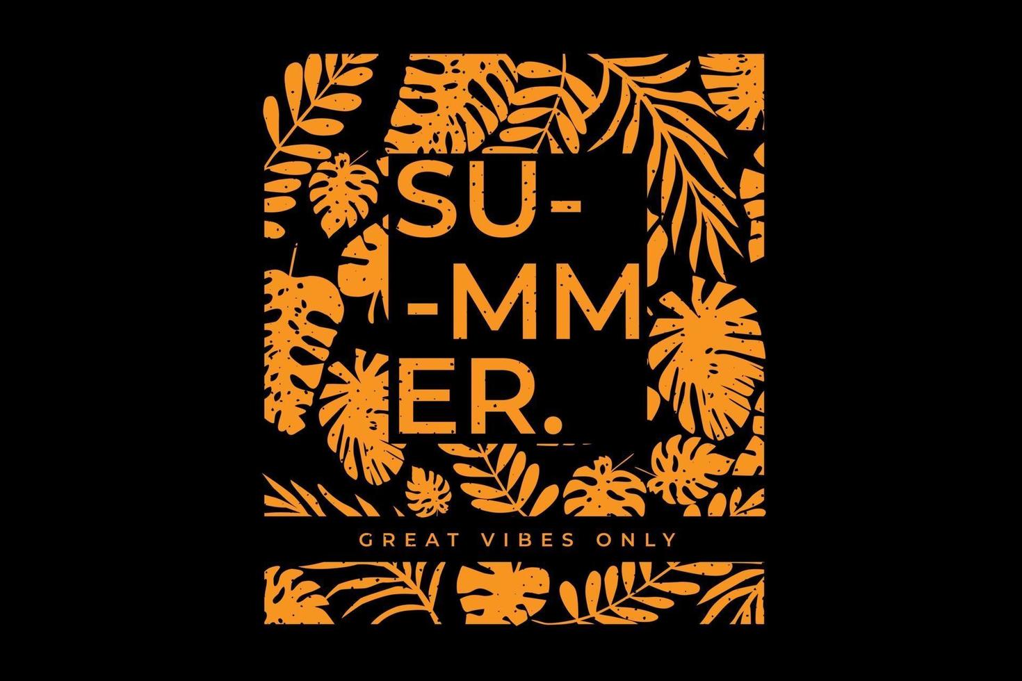 T-Shirt-Design der tropischen Typografie des Sommerblattes vektor