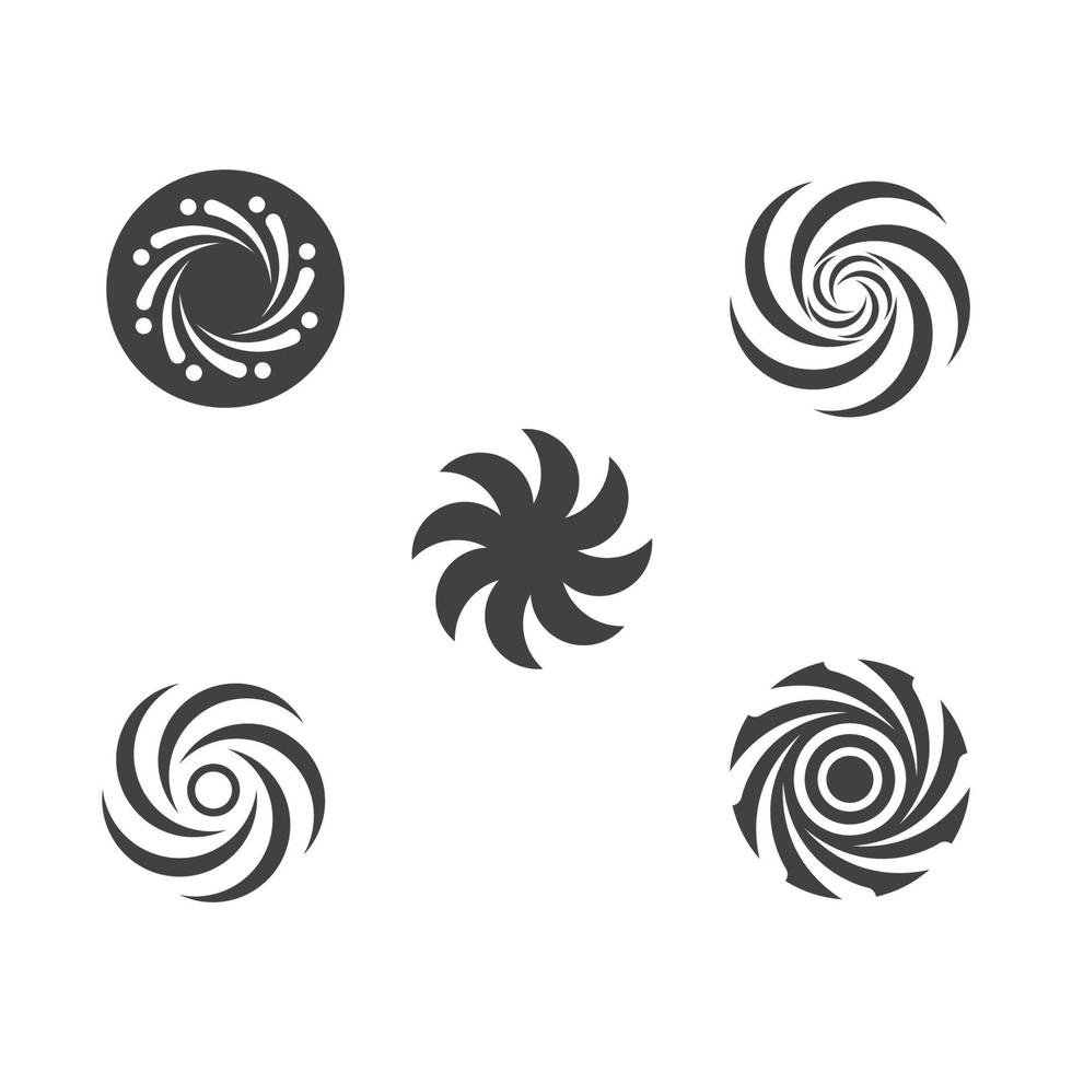 Wirbel-Logo-Symbol-Welle und Spiralvektor vektor