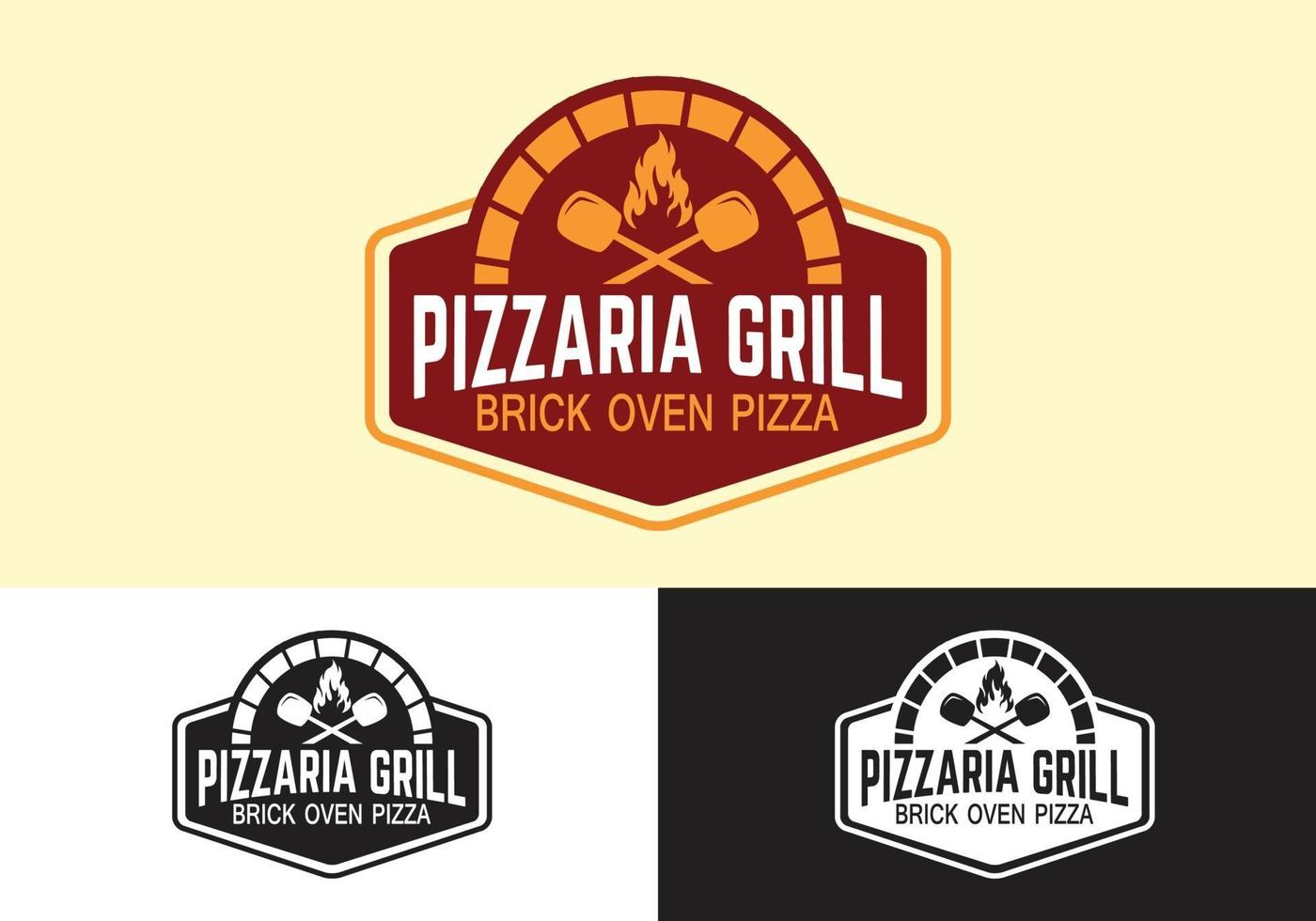 Pizza-Food-Truck-Restaurant-Logo-Konzept vektor