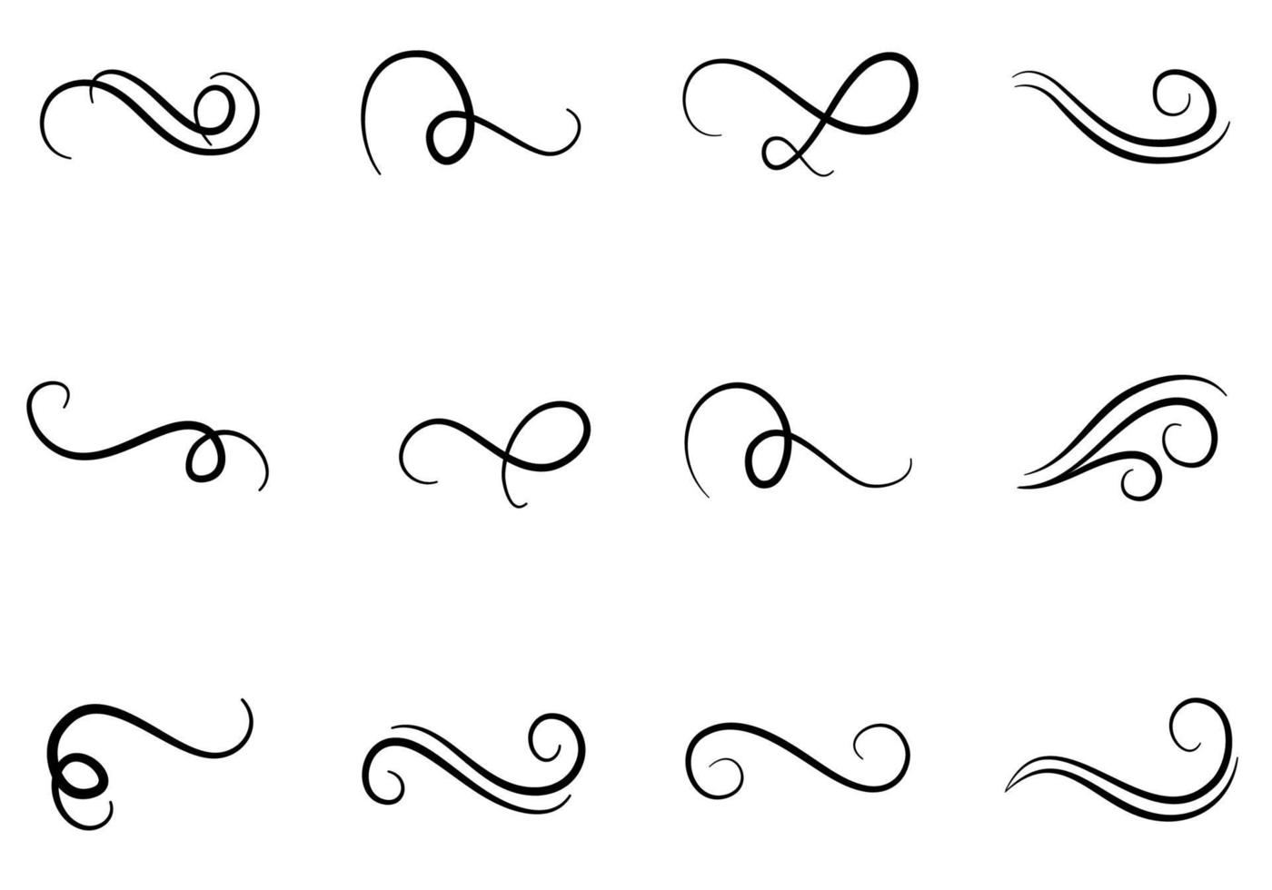 Kalligraphie wirbelt Illustration vektor