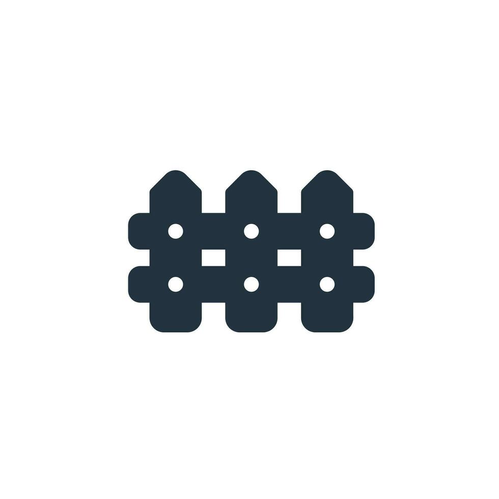 trä- staket ikon i trendig platt stil isolerat på vit bakgrund. trä- staket symbol för webb och mobil appar. vektor
