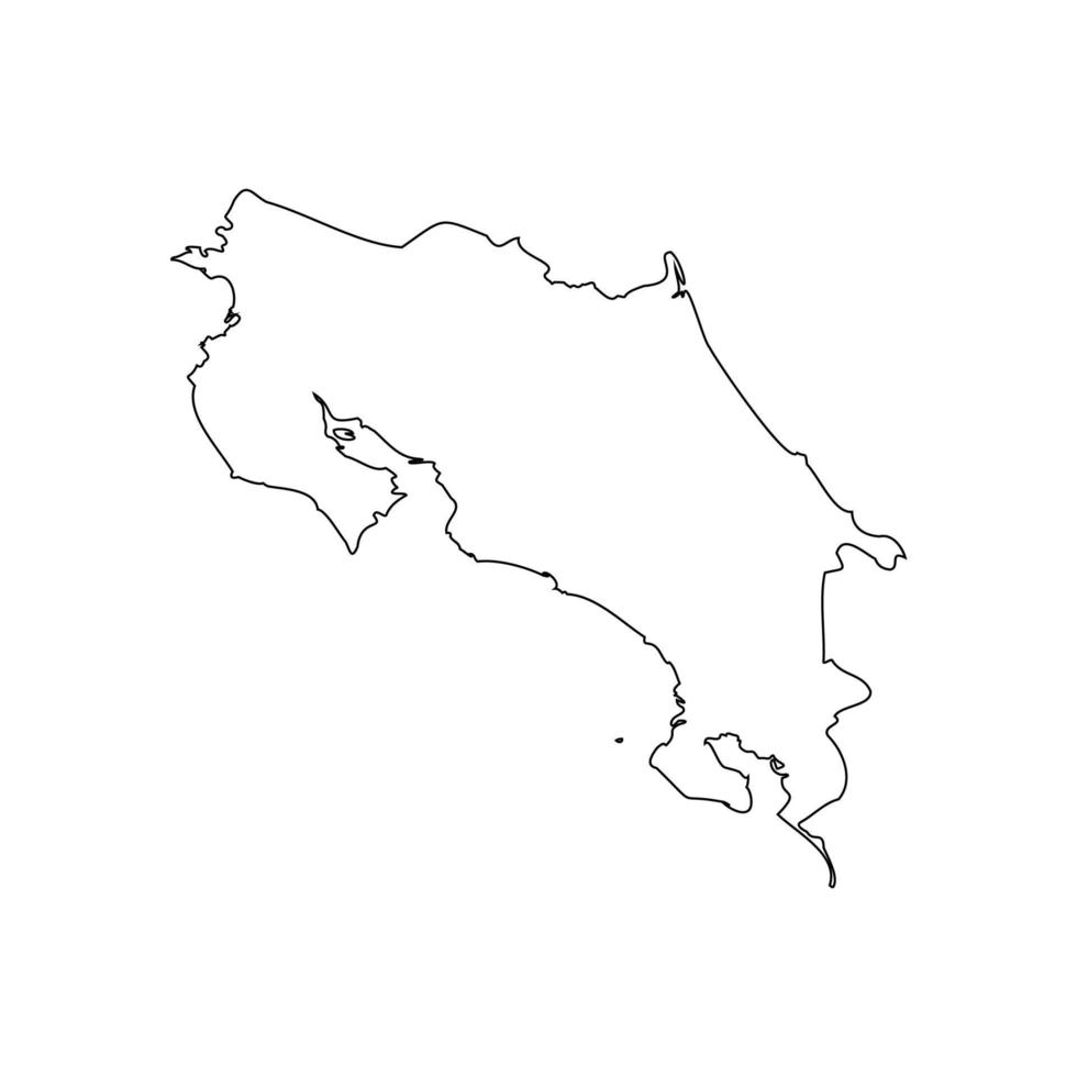 Umrisse einfache Karte von Costa Rica outline vektor