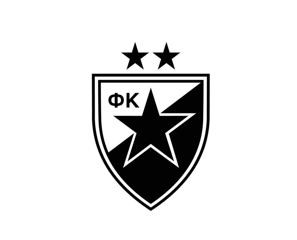 Crvena zvezda Verein Symbol Logo schwarz Serbien Liga Fußball abstrakt Design Vektor Illustration