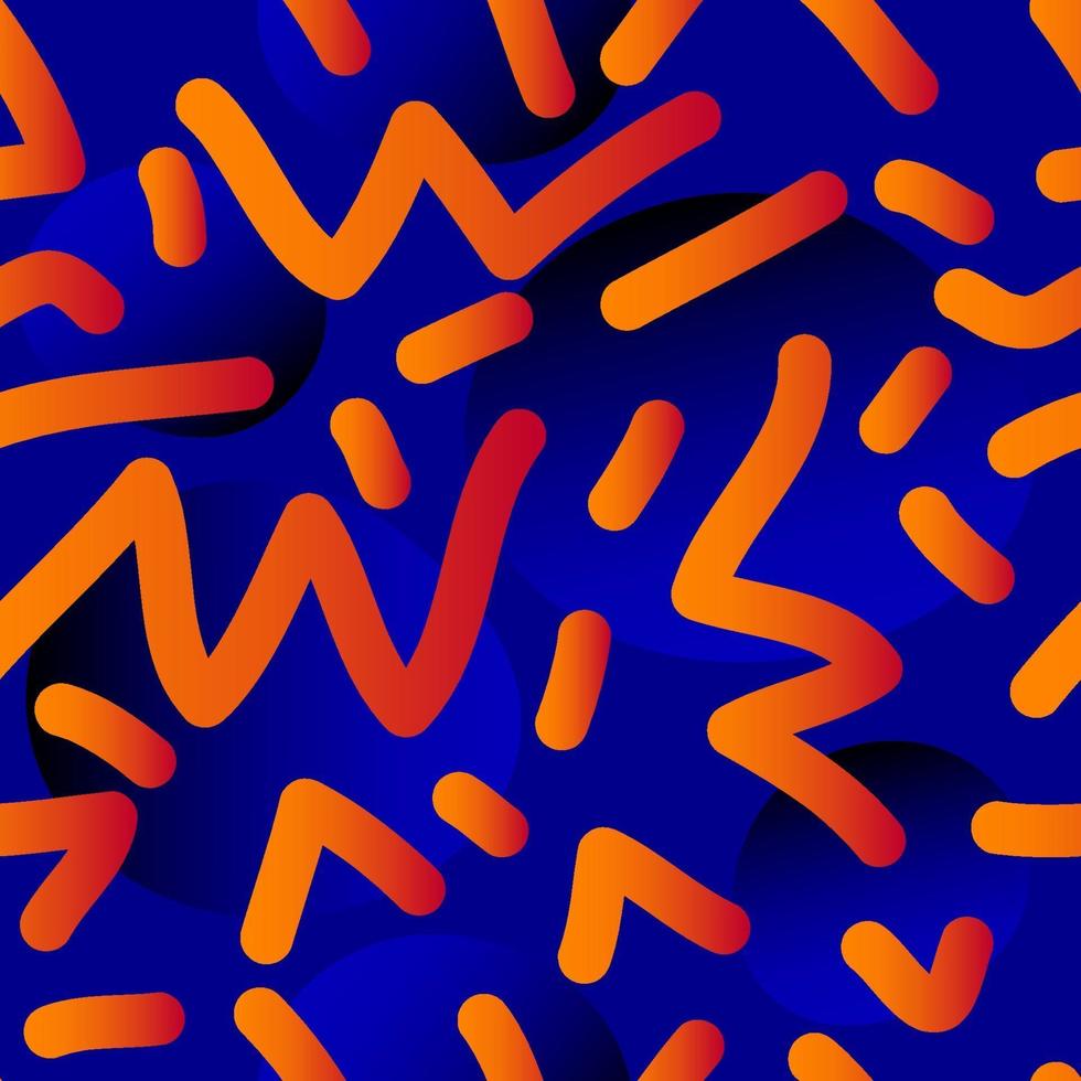 abstrakter blauer und orange nahtloser Musterhintergrund. vektor