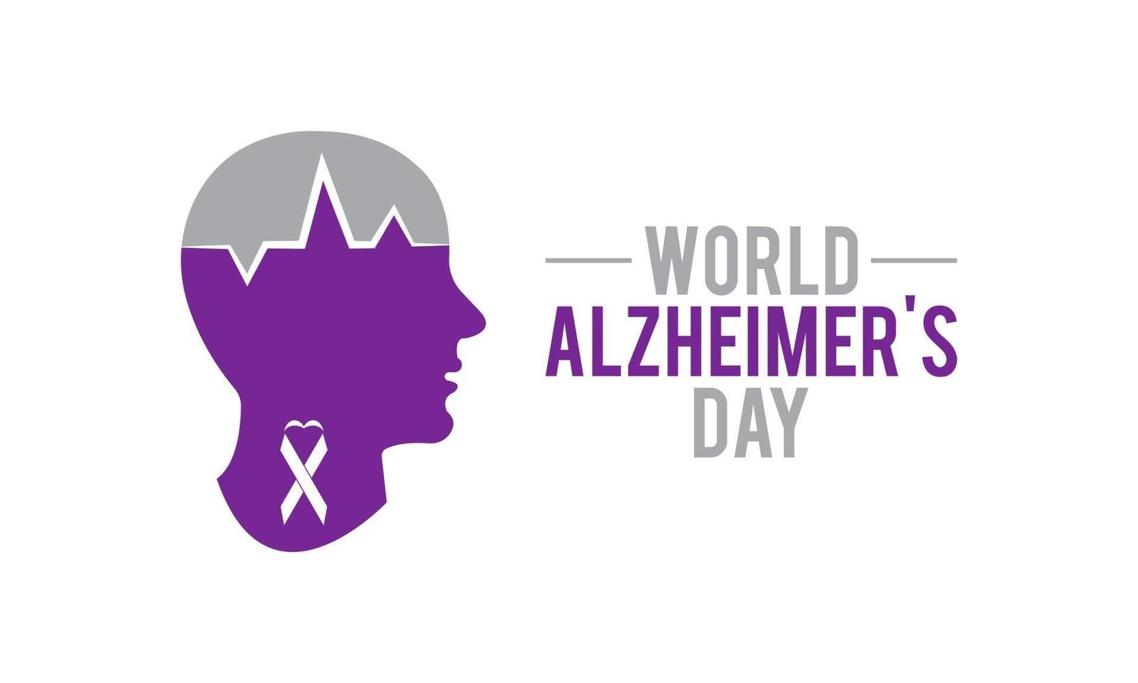 världen alzheimers dag banner design vektor