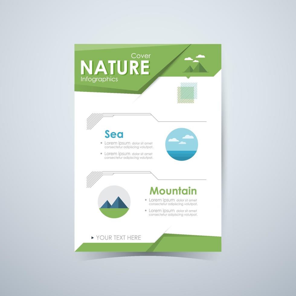 natur infographic, broschyrer täcker mall layout vektor