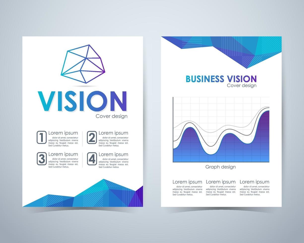 Geschäftsvision, Broschüren decken das Vorlagenlayout ab. Vektor-Illustration vektor