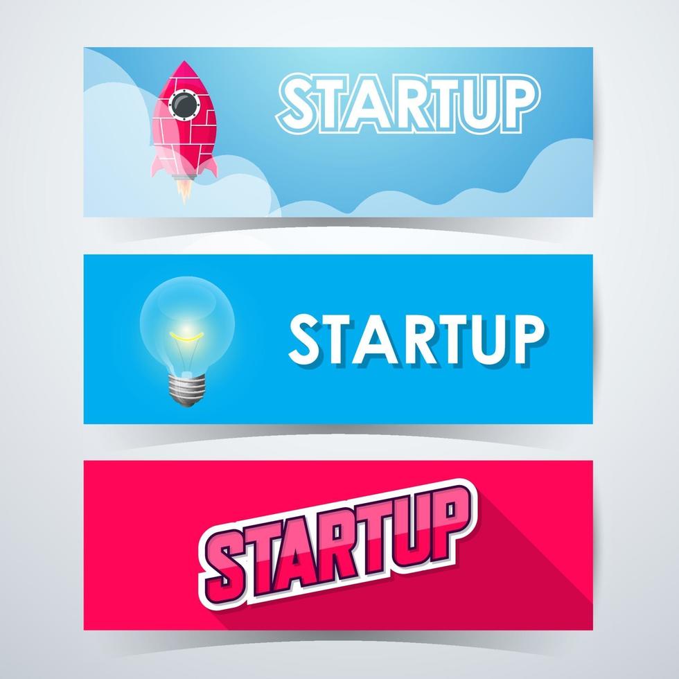 Startup-Banner. Template-Layout-Website. Vektor-Illustration vektor