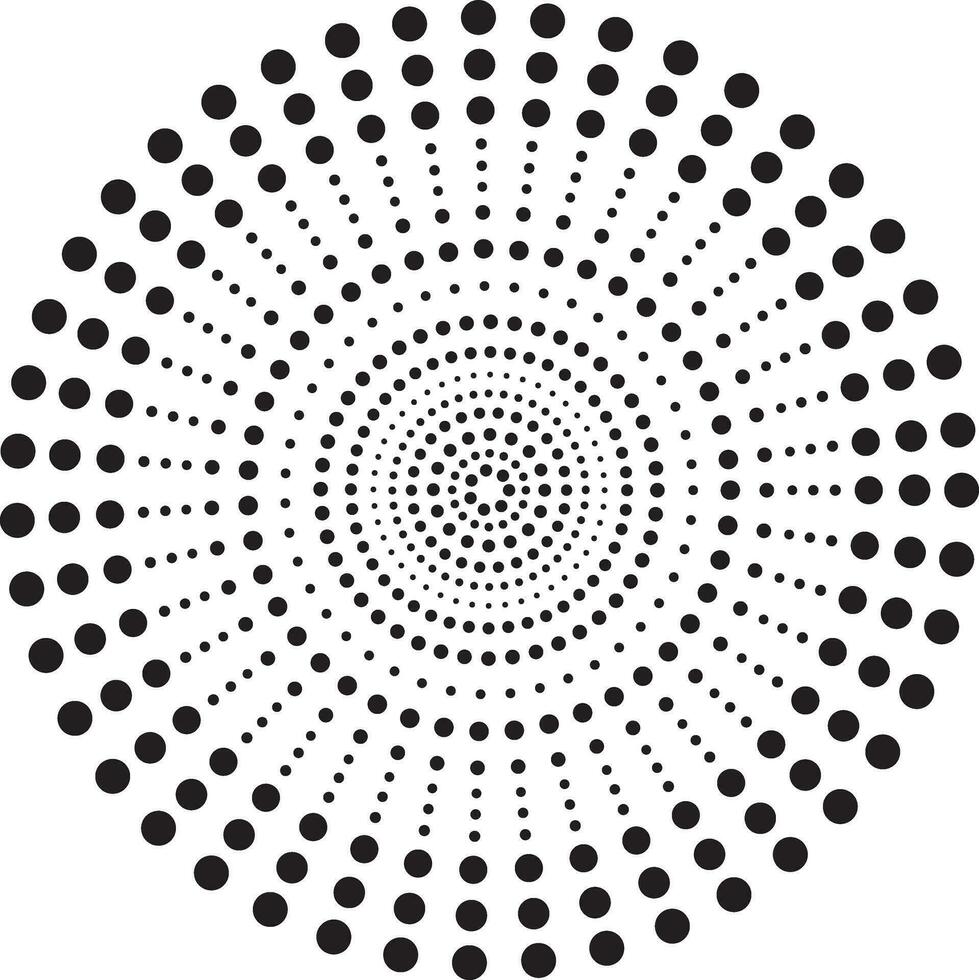 schwarz Halbton Kreis vektor