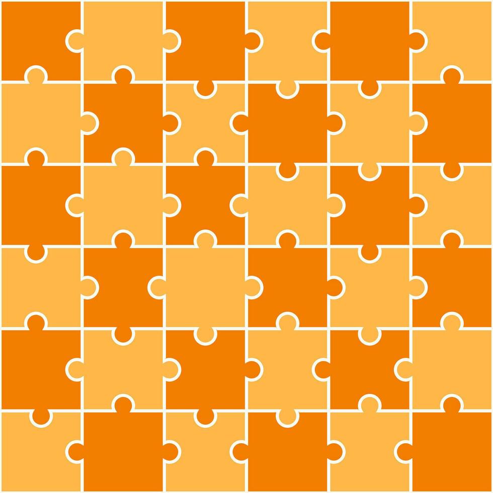 Orange Puzzle Muster. Puzzle Linie Muster. Puzzle nahtlos Muster. dekorativ Elemente, Kleidung, Papier Verpackung, Badezimmer Fliesen, Mauer Fliesen, Hintergrund, Hintergrund. vektor