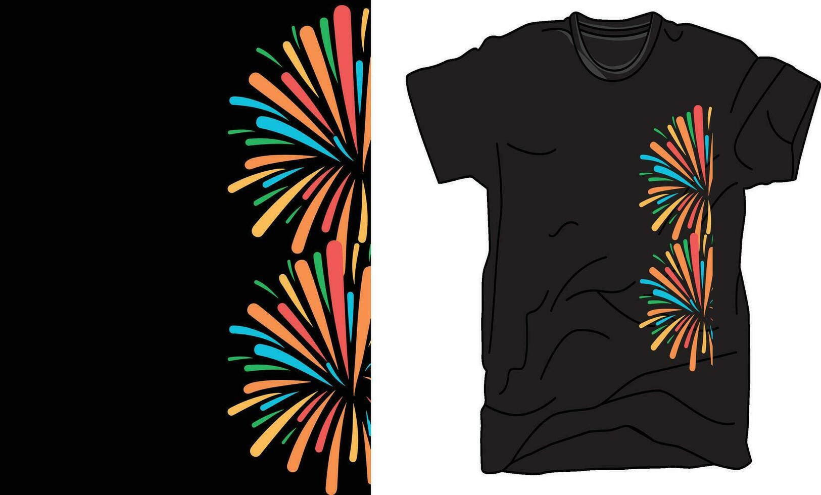 t-shirt terar en Flerfärgad form design i vektor. vektor