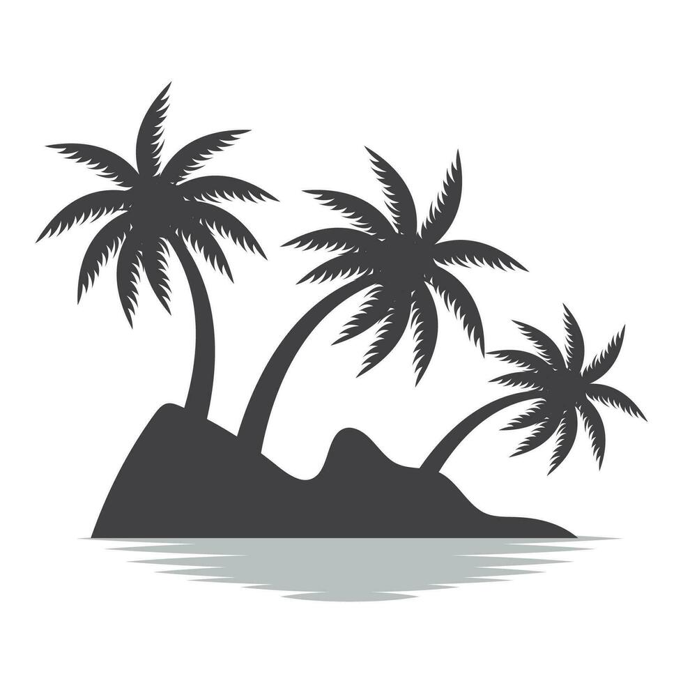 Kokosnuss Baum Logo Design, Strand Pflanze Vektor, Palme Baum Sommer, Illustration Vorlage vektor