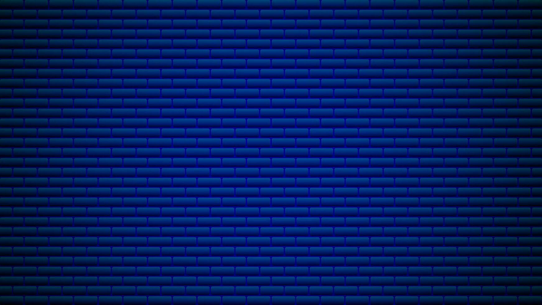 mörk blå tegel vägg mönster. abstrakt bakgrund design mall vektor