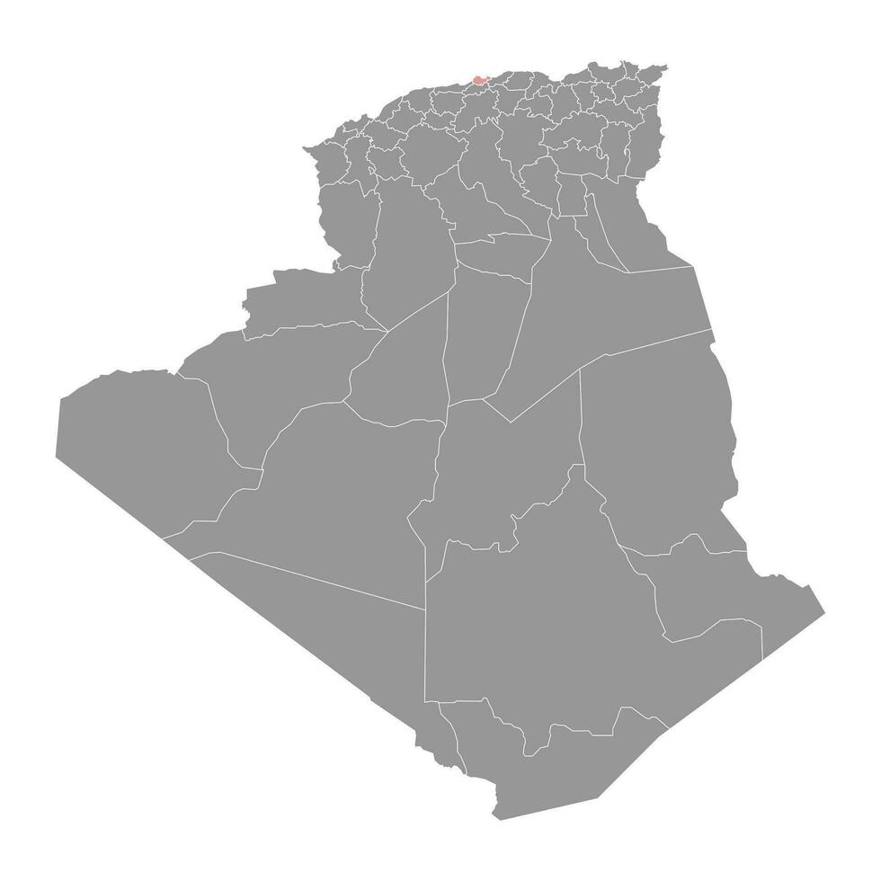 Algier Provinz Karte, administrative Aufteilung von Algerien. vektor