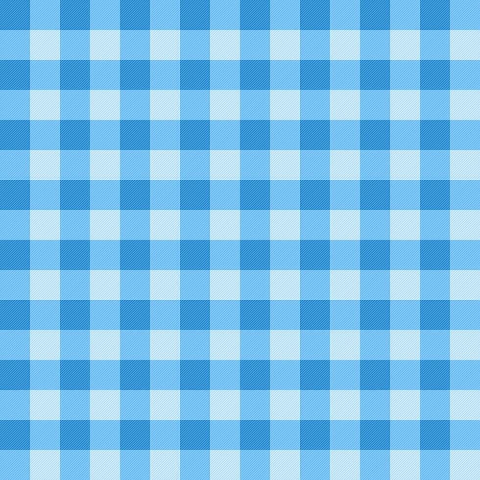 ljus blå gingham vektor textur sömlös mönster