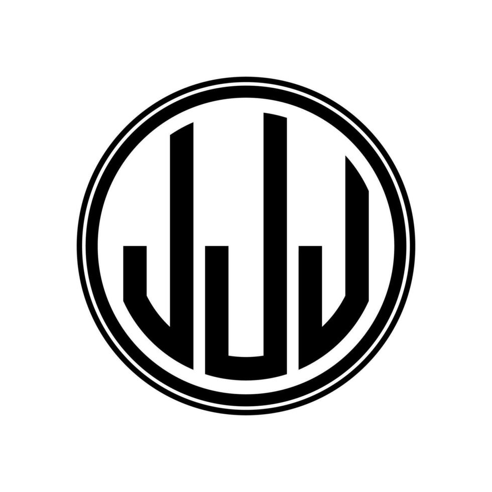 Monogramm Kreis Logo Band Stil Design Vorlage. jjj Initiale Brief. vektor