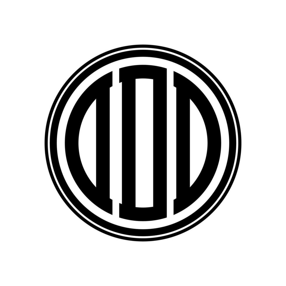 Monogramm Kreis Logo Band Stil Design Vorlage. dd Initiale Brief. vektor