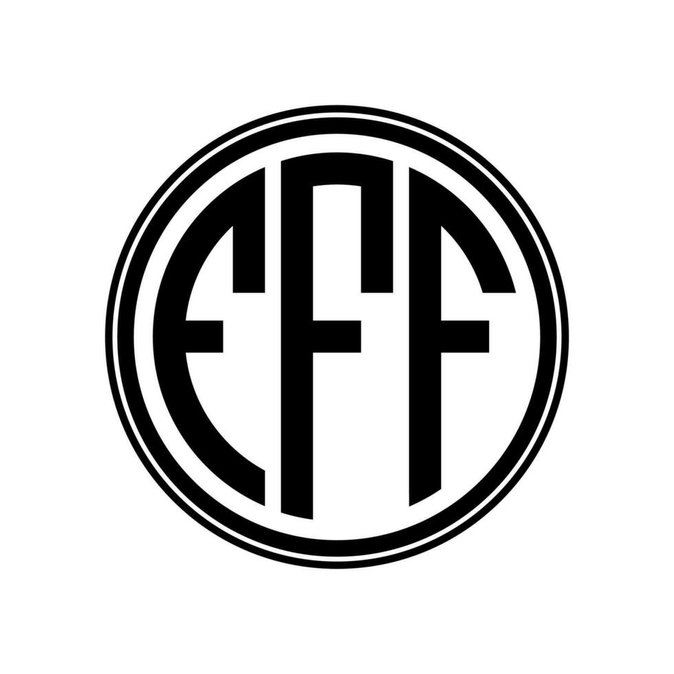 Monogramm Kreis Logo Band Stil Design Vorlage. F f f Initiale Brief. vektor