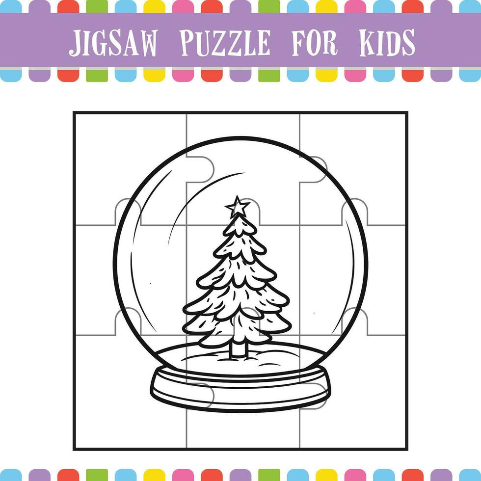 Puzzle Puzzle zum Kinder Weihnachten Thema vektor