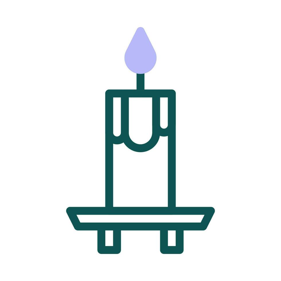 ljus ikon duotone grön lila Färg påsk symbol illustration. vektor