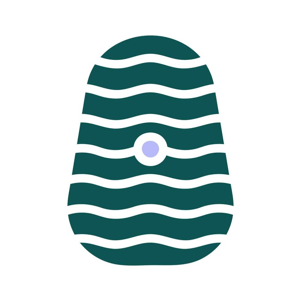 ägg ikon fast grön lila Färg påsk symbol illustration. vektor