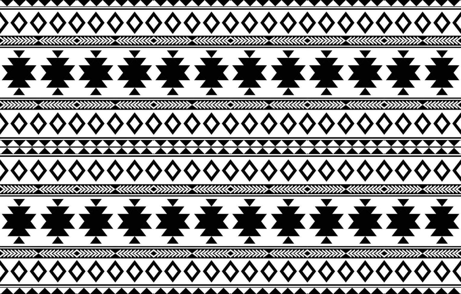 aztekisch nahtlos Muster. Teppich Textil- drucken Textur Stammes- Design, geometrisch Symbole zum Logo, Karten, Stoff dekorativ funktioniert. traditionell drucken Vektor Illustration. auf schwarz und Weiß Hintergrund.