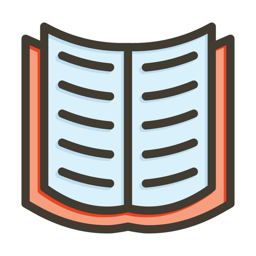 öffnen Buch Vektor dick Linie gefüllt Farben Symbol zum persönlich und kommerziell verwenden.