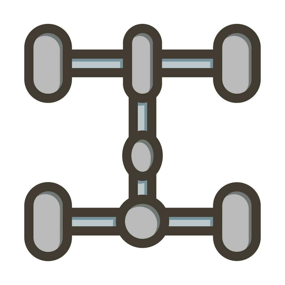 Fahrwerksvektor dick Linie gefüllt Farben Symbol zum persönlich und kommerziell verwenden. vektor