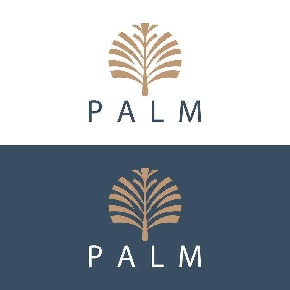 Palme Blatt Logo Design Vektor einfach minimalistisch Symbol Illustration Vorlage