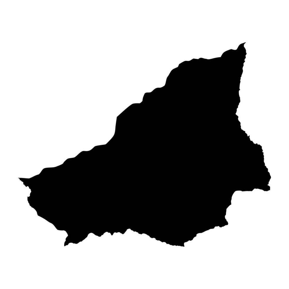 lunda sul provins Karta, administrativ division av angola. vektor