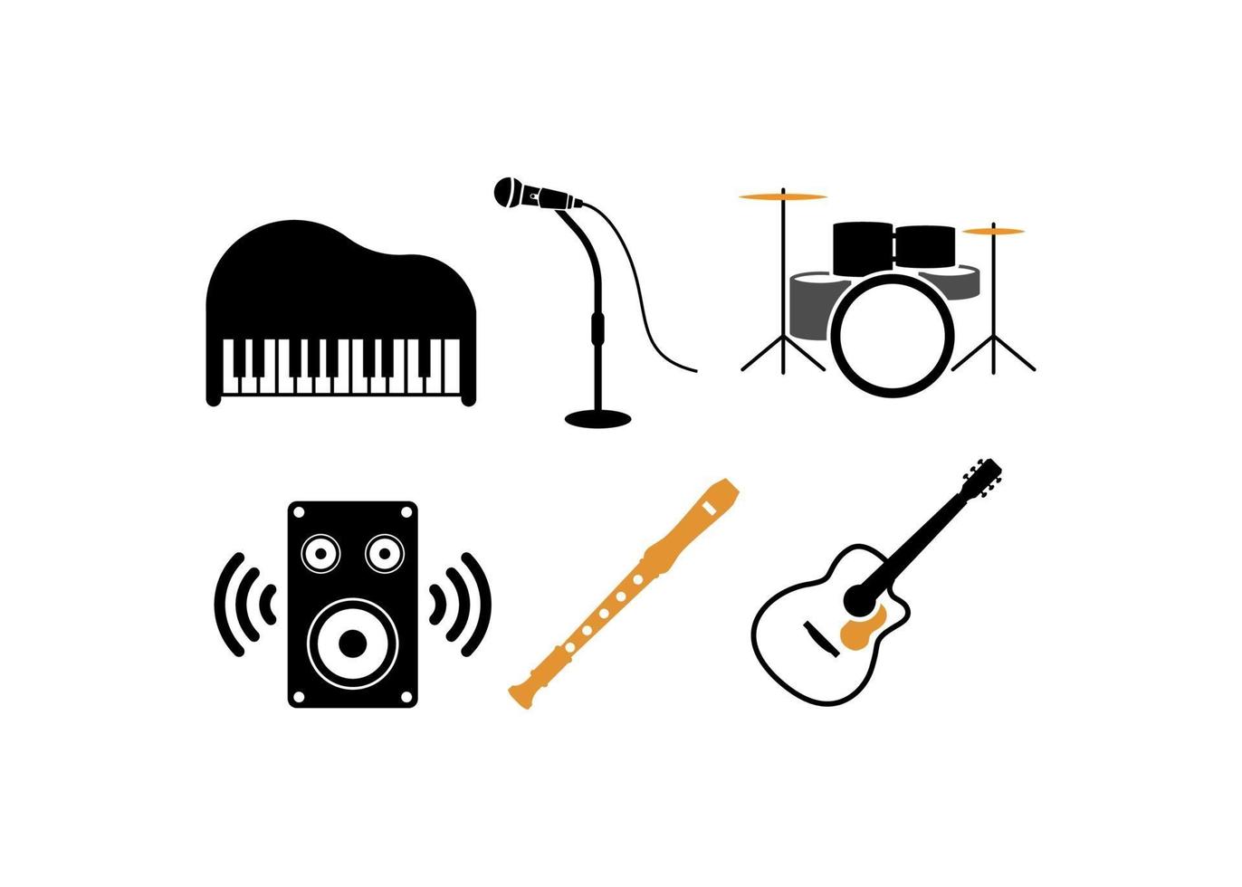 Musikinstrument Icon Design Template Illustration vektor