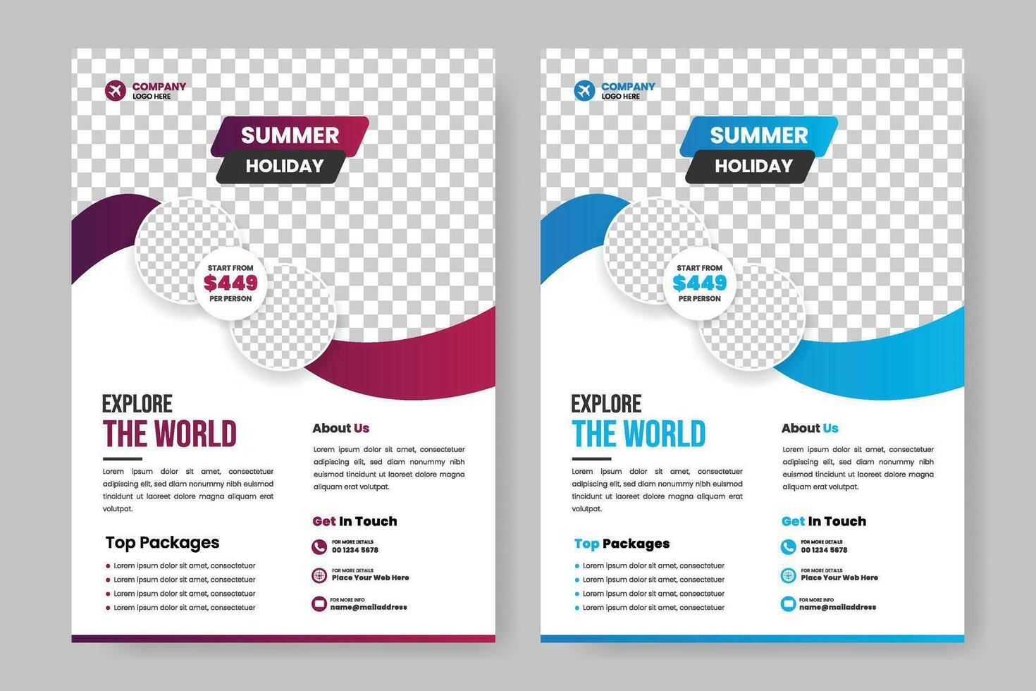 Ferien Reise Flyer Design Vorlage, Reise Poster oder Flyer Pamphlet Flyer Design und Reise Agentur fliegen vektor