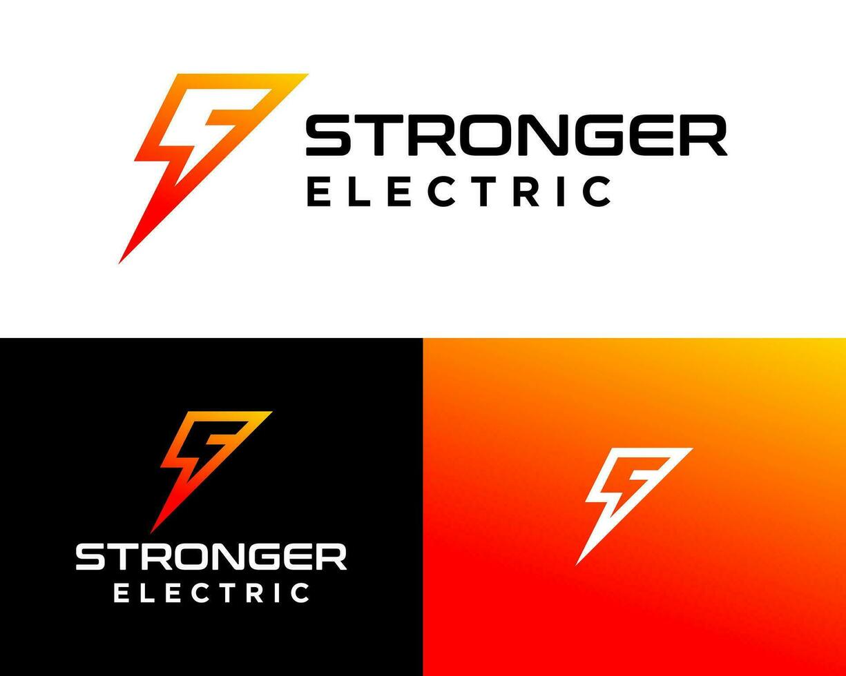 brev s monogram elektrisk kraft blixt- bult logotyp design. vektor